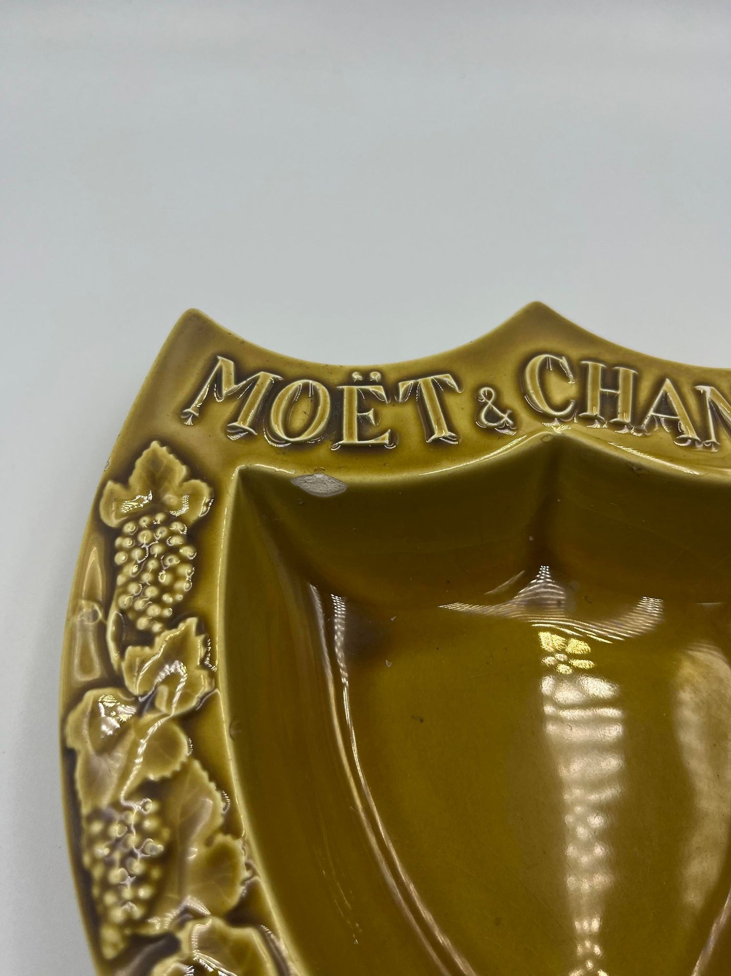 Vintage Dom Perignon Cigar Ashtray yellow