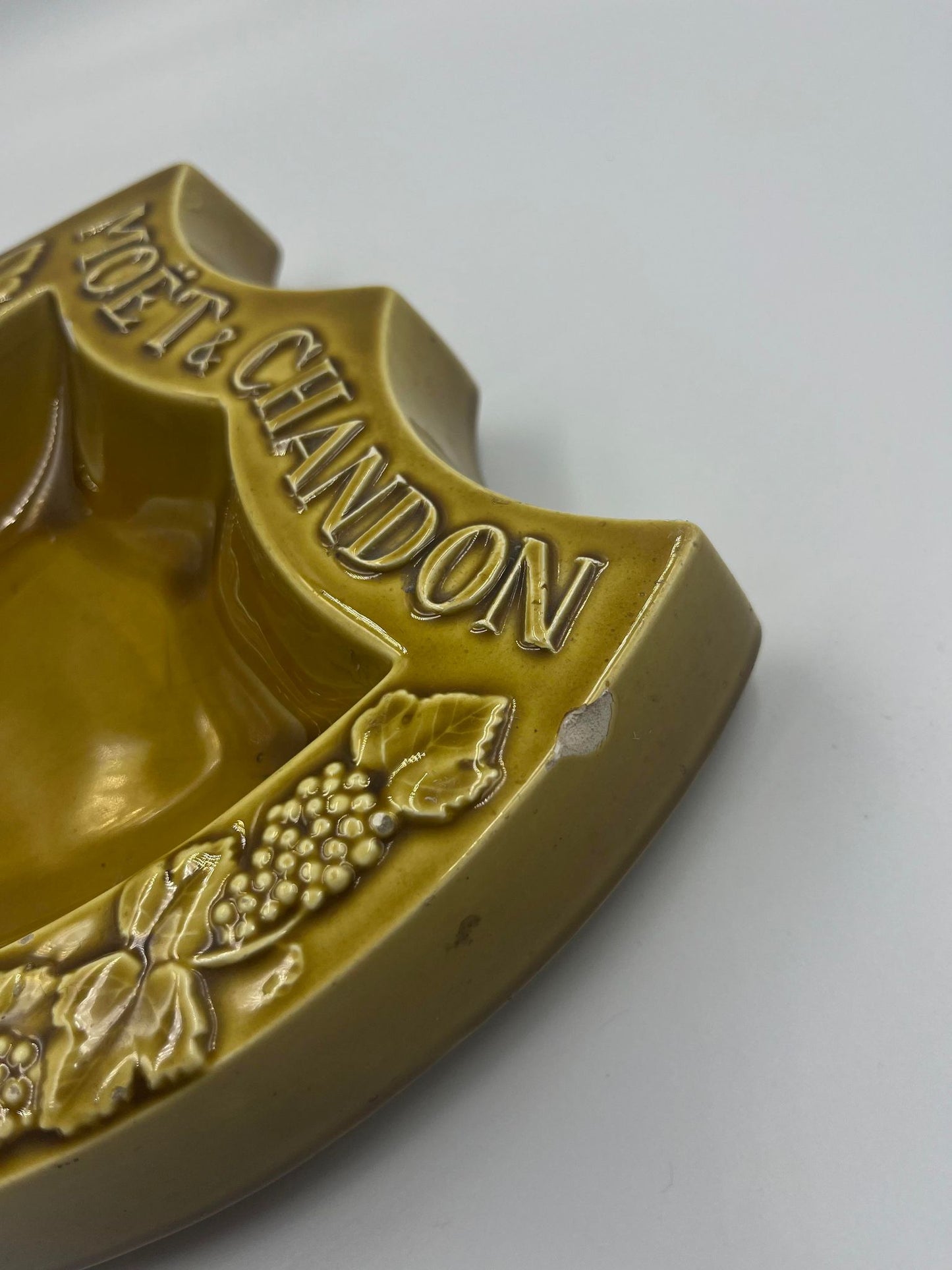 Vintage Dom Perignon Cigar Ashtray yellow